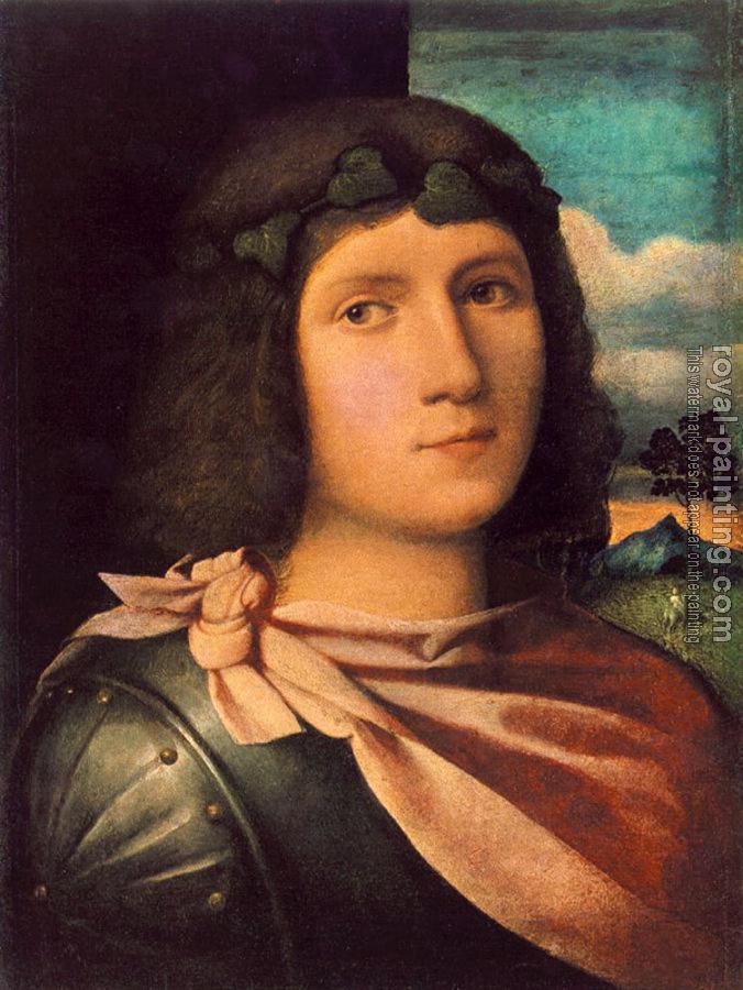 Il Vecchio Palma Jacopo : Portrait Of A Young Man